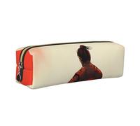 Estuche motivacional Samurai para niños y niñas, estuche de piel de guerrero japonés para escuela, oficina, viajes, organizador portátil de papelería, bolsa de maquillaje, Cremallera dorada, Neceser