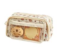 Estuche multicapa de gran capacidad con diseño de Capybara. Amplia apertura para un almacenamiento cómodo de suministros de papelería, bonito juego de papelería, adecuado para adolescentes y