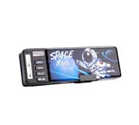 Estuche multifuncional de doble capa para estudiantes, estuche para lápices de computadora, accesorios de papelería de doble capa, accesorios de papelería para estudiantes, Black, Size