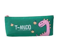 Estuche multifuncional para lápices, bolsa para bolígrafos bien cosida con diseño de dinosaurio, cuenta con una cremallera suave para un fácil