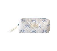 Estuche multifuncional para lápices, estuche con lazo, bonita bolsa para bolígrafos, también organización de cosméticos, para el hogar, escuela, estudio, hotel, viajes, Blue, Refer to description,