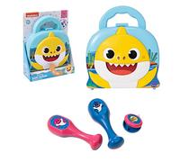 Estuche musical Baby Shark | Juego musical que incluye maracas y castañuelas | Instrumentos musicales temáticos de tiburón bebé | Tiburón interactivo | Adecuado para mayores de 3 años