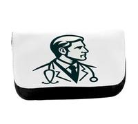 Estuche Neceser DE Lona Logo Profesional Doctor Medico Familia Unisex Negro Bolsa Aseo Multiusos