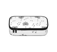 Estuche negro con dientes de león para mamá, gran capacidad, organizador de escritorio con cremallera para niños, niñas, adolescentes, estudiantes