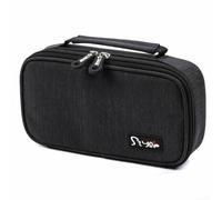 Estuche organizado con secciones dedicadas para diferentes categorías de artículos que ayuda a las rutinas diarias en la escuela y la oficina (negro)