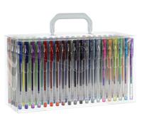 Estuche organizador con 140 bolígrafos de tinta de gel multicolor - MALATEC