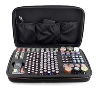 Estuche organizador de almacenamiento de baterías - Case duro de Eva Negra, 147 baterías Capacidad de retención | Bolsa de transporte de cremallera duradera, compatible con AA C D 9V Batterias, so