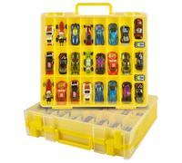 Estuche organizador de almacenamiento de coche de juguete compatible con ruedas calientes/para coches Matchbox. Soporte de contenedor de transporte para muñecas LOL Surprise/para Shopkins con 48