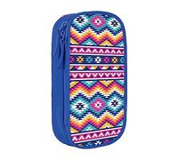 Estuche organizador de almacenamiento para lápices, diseño tribal étnico, geométrico abstracto azteca, colorido, color, 5.0cm*10.5cm*20.5cm, Estuche para lápices
