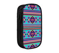 Estuche organizador de almacenamiento para lápices, diseño tribal étnico, geométrico abstracto azteca, colorido, color, 5.0cm*10.5cm*20.5cm, Estuche para lápices