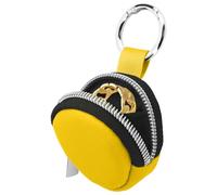 Estuche organizador de anillos portátil con llavero, bolsa de almacenamiento para anillos de viaje, contenedor de llavero antipérdida para anillos, joyas (1, amarillo)