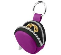 Estuche organizador de anillos portátil con llavero, bolsa de almacenamiento para anillos de viaje, contenedor de llavero antipérdida para anillos, joyas (1, morado)