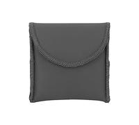 Estuche Organizador de Audífonos de Cuero PU con Forro Suave Portátil Tamaño de Bolsillo Amplificador Auditivo Bolsa de Almacenamiento de Transporte Negro