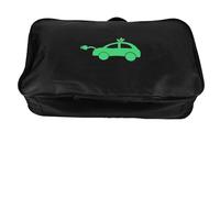 Estuche Organizador de Cables Negro Oxford Asa, Portátil y Resistente | Bolsa de Almacenamiento para Ev Charger, Rectangular, y Retardante de Llama, para Viajes y Diario
