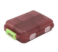 Estuche organizador de caja de medicamentos Funda de plástico impermeable de 10 compartimentos con cierre de hebilla Contenedor semanal de medicamentos portátil para uso (Morado)