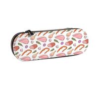 Estuche Organizador de Cuero para Almacenamiento de papelería,De Diferentes Carnes Cortadas en Pollo