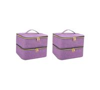 Estuche organizador de esmalte de uñas con capacidad para 30 botellas de viaje, Juego de 2 (morado), 25cmx22cmx17cm, como se muestra en la