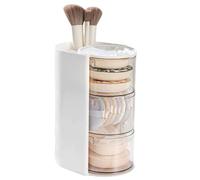 Estuche organizador de esponja y brochas de maquillaje de moda, transparente, resistente, 2 en 1, contenedor para viajes, uso doméstico, estuche de maquillaje portátil, White, A