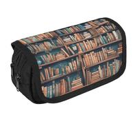 Estuche organizador de libros de dibujos animados para libros de gran capacidad, bonito estuche para bolígrafos con 3 compartimentos, artículos de papelería de oficina, bolsas grandes con cierre de