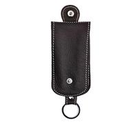 Estuche Organizador de Llaves Estilo Tirador de Cuero for Mujer, Llavero for ama de Llaves, Billetera for Hombre, Funda for Llavero de Coche con Cerrojo, Bolsa para Llaves(Black)