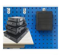 Estuche organizador de plástico con secciones desmontables para gestionar objetos pequeños como remaches, arandelas y clips (C)