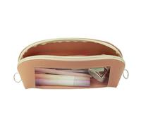 Estuche organizador de transparente para lápices, bolsa de almacenamiento con cremallera de gran capacidad, tijeras, reglas, gomas de borrar, notas, suministros escolares, 23,5 x 8 x 8,5 cm