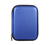 Estuche organizador digital repelente al agua, estuche rígido de material EVA con revestimiento de cuero PU para almacenamiento de USB y tarjeta SD,