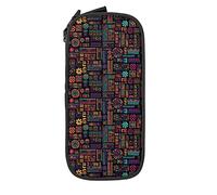 Estuche organizador étnico hecho a mano tribal para lápices vintage, bolsa de cosméticos, bolsa para bolígrafos para escuela media/secundaria, universidad oficina, color, 5.0cm*10.5cm*20.5cm, Estuche para lápices