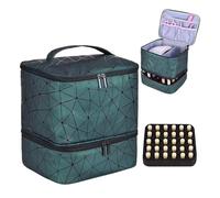 Estuche organizador para bolsa de uñas, estuche para transporte de esmalte de uñas, estuche para secador de uñas de 2 capas | Organizador de esmalte de uñas, el organizador de la lámpara secadora de u