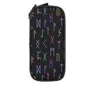 Estuche organizador para lápices con símbolo de runas mágicas de arco iris, bolsa de cosméticos, bolsa para bolígrafos para escuela media/secundaria, universidad y oficina, color, 5.0cm*10.5cm*20.5cm,
