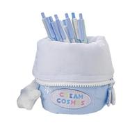 Estuche organizador para lápices, estuche organizador para bolígrafos, accesorio creativo de estrella de felpa, soportes para lápices de gran capacidad, espaciosos para estudiantes y artistas, Blue,