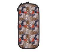 Estuche organizador para lápices étnico, bohemio, rústico, vintage, bolsa de cosméticos, bolsa para bolígrafos, para escuela media/secundaria, universidad y oficina, color, 5.0cm*10.5cm*20.5cm, Estuche para lápices