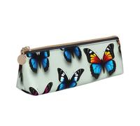 Estuche organizador triangular con estampado de mariposas y violonchelo para artículos de papelería, bolsa de viaje diario, accesorios de oficina