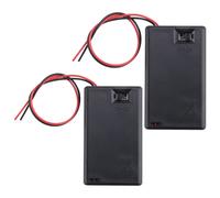 Estuche para 2 pilas AAA de 4,5 V con interruptor de encendido y apagado con cable y tapa.