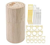 Estuche para agujas de coser de madera, soporte para agujas de coser de madera, Contenedor de agujas de madera, Tubo porta agujas de coser, estuche de madera para agujas de coser, caja