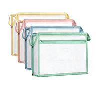 Estuche para archivo de trabajo, bolsas para documentos de pie con paneles de malla EVA, parte con cremallera en la base de refuerzo para archivos de registros Uso diario Bolsa para de