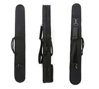 Estuche para arco de doble bajo, 2 unidades, estilo francés alemán con correas fuertes, ligero, duradero, color negro