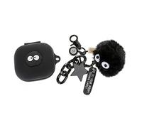 Estuche para auriculares Beats Fit Pro 2021, XMBYGY Beats Fit Pro Auriculares de dibujos animados Carga de silicona Funda con linda muñeca Llavero Protección de cordón anti-pérdida de cuerpo completo