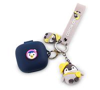 Estuche para auriculares Beats Fit Pro 2021, XMBYGY Beats Fit Pro Auriculares de dibujos animados Carga de silicona Funda con linda muñeca Llavero Protección de cordón anti-pérdida de cuerpo completo