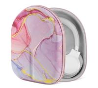 Estuche para Auriculares Geekria Nova Compatible con JBL Tune 770NC/760NC/750NC/720BT, Live 770NC, Bolsa de Viaje rígida de Repuesto con Almacenamiento de Cable (Pink Marble)