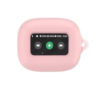 Estuche para Auriculares para Jbl Live Flex 3 Funda de Silicona A Prueba de caídas y Polvo Manguito Protector con Llavero Ligera Funda Protectora para Auriculares (Pink)