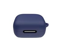 Estuche para Auriculares para Soundcore P30i Funda para Auriculares inalámbricos Funda Protectora de Silicona A Prueba de caídas y Polvo Funda de Piel para Auriculares con mosquetón (Azul Oscuro)