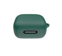 Estuche para Auriculares para Soundcore P30i Funda para Auriculares inalámbricos Funda Protectora de Silicona A Prueba de caídas y Polvo Funda de Piel para Auriculares con mosquetón (Verde Oscuro)