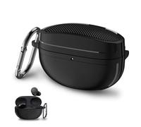 Estuche para Auriculares Sony WF-1000XM5, Funda De Silicona Suave De TPU, Diseño Simple, Estuche para Auriculares Inalámbricos, Resistente A Caídas con Mosquetón Incluido, Color Negro Mate