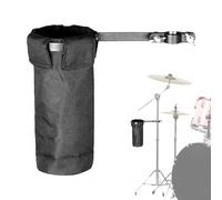Estuche para baquetas, espacioso recipiente para baquetas con abrazadera de aluminio estable, accesorios para instrumentos musicales para casa, conciertos, festivales de música, salas de grabación,
