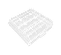 Estuche para batería, contenedor protector transparente Aaa, soporte de almacenamiento portátil, organizador de tapa seguro, característica duradera para uso doméstico, accesorio de energía premium, u
