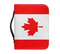Estuche Para Biblia Con Patrón De La Bandera Nacional De Canadá Funda De Poliuretano Para Hombres Y Mujeres Con Asa Estuche De Gran Capacidad Suministros De Estudio Protector De La Biblia Regalo