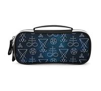 Estuche para bolígrafo con cruz de Leviatán de pentagrama oculto, bolsa portátil para bolígrafo con cremallera, bolsa de maquillaje de viaje, organizadores de papelería para el hogar y la Oficina