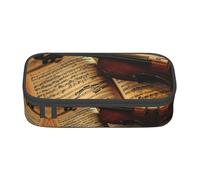 Estuche para bolígrafos de papelería con compartimento de gran capacidad para violín y libro