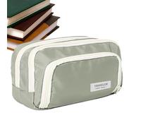 Estuche para bolígrafos, estuche estético de gran capacidad, organizador de papelería para estudiantes, profesores, guardería, universidad, viajes, cumpleaños, Navidad, Green, Refer to description